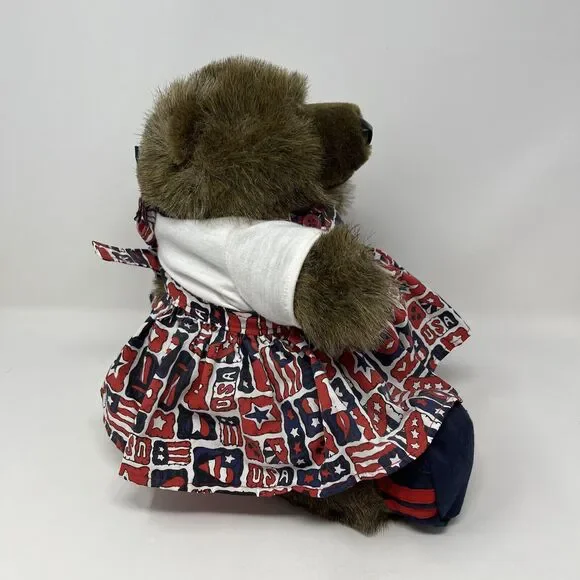 Build-A-Bear Chubby Cubby Vintage Plush‎ Teddy Pinafore Dress Shoes Has Orig Tag - Picture 4 of 15